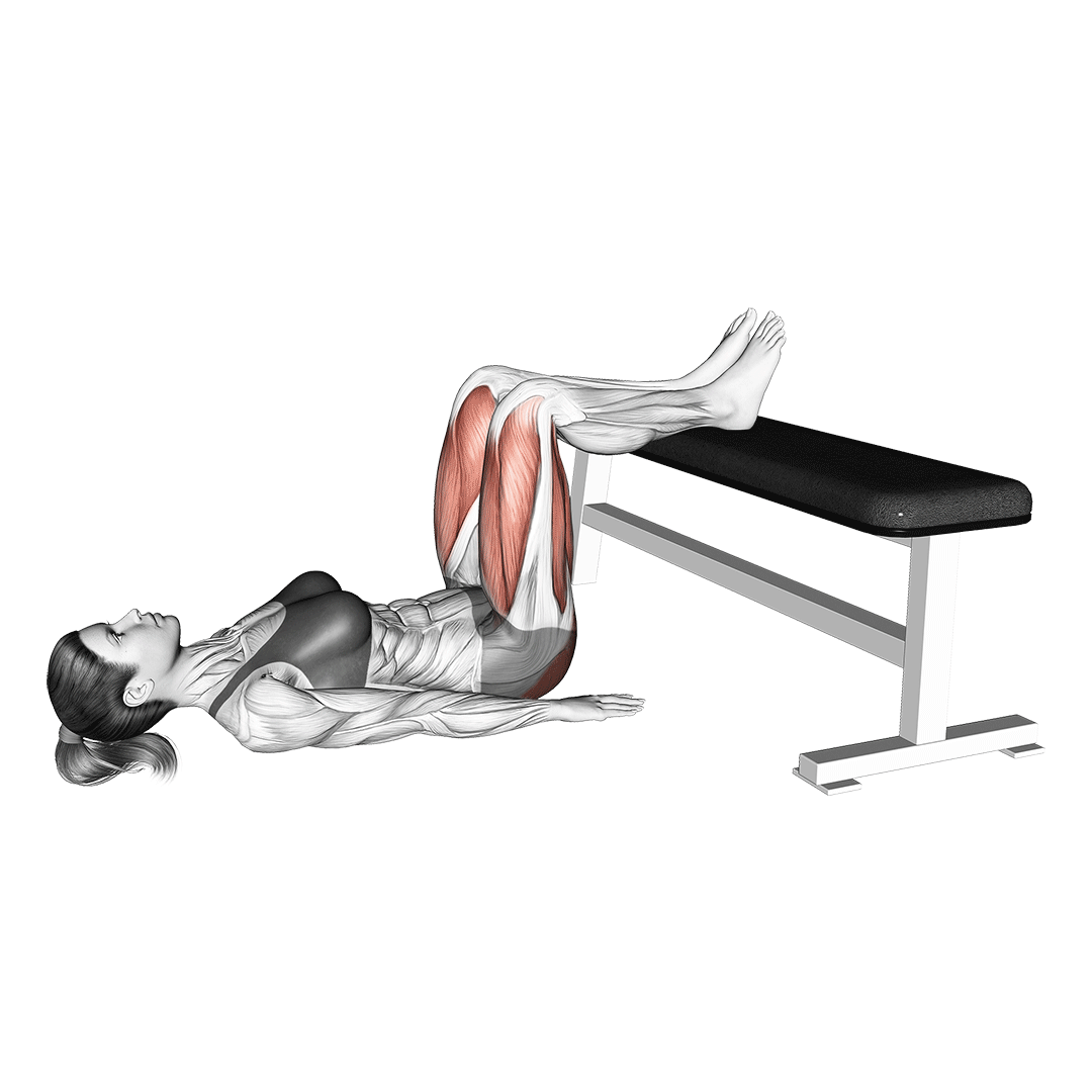 پل باسن پا روی نیمکت (Elevated Glute Bridge) — حرکت باسن (آموزش تصویری)