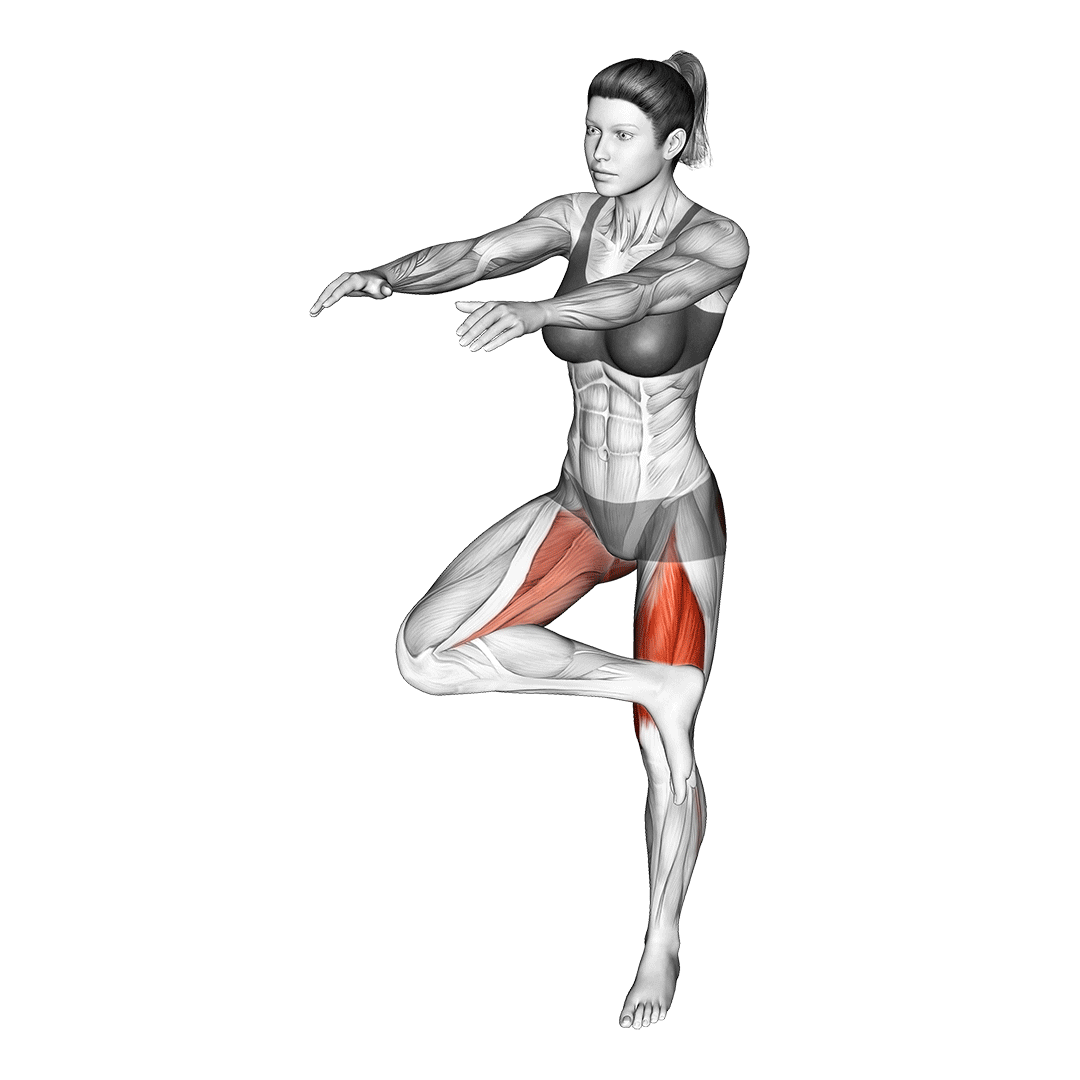 اسکوات هاوایی (Hawaiian Squat) — حرکت چهارسر (آموزش تصویری)