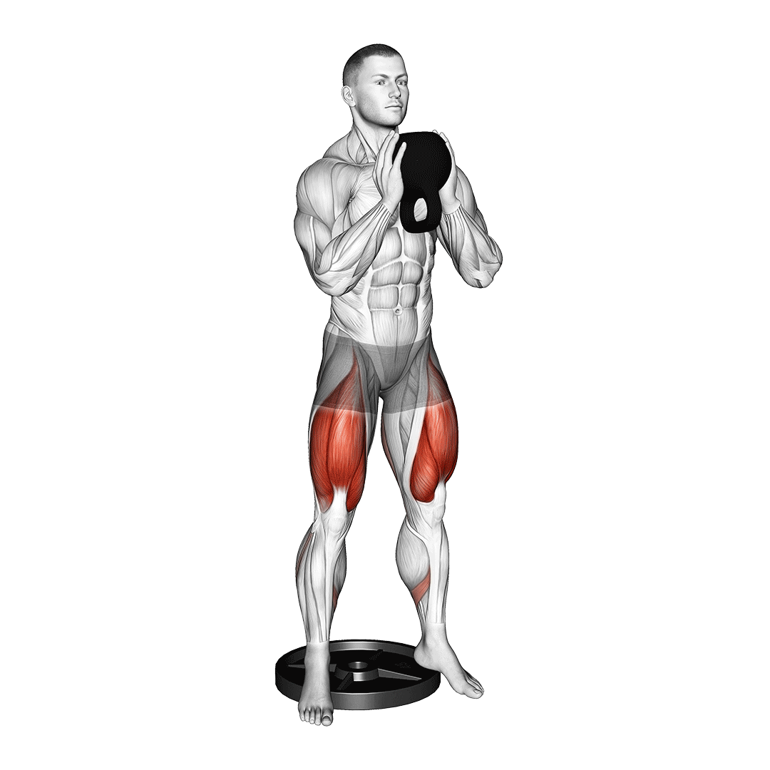 اسکوات گابلت با پاشنه بالا (Heel Elevated Goblet Squat) — حرکت چهارسر (آموزش تصویری)