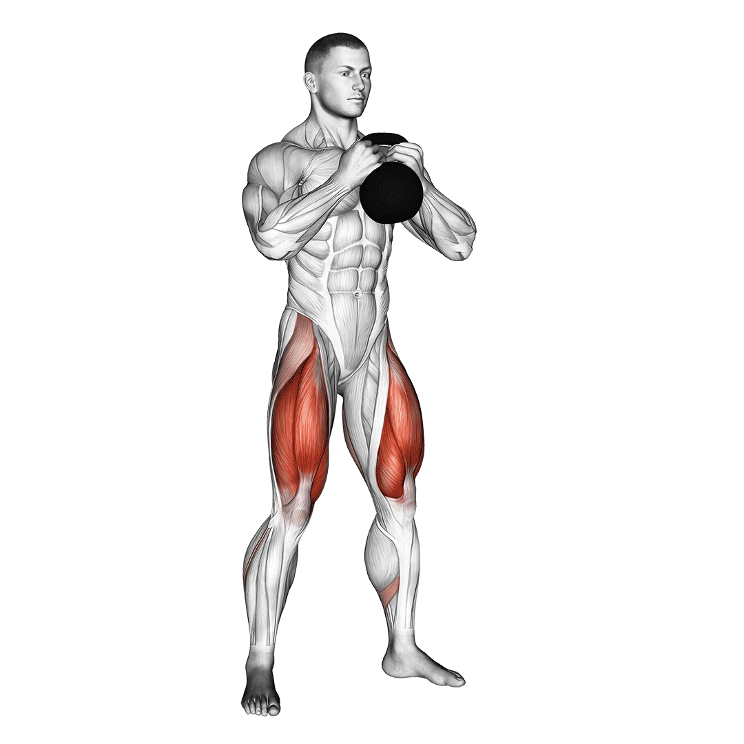 اسکوات گابلت کتلبل (Kettlebell Goblet Squat Muscles) — حرکت چهارسر (آموزش تصویری)