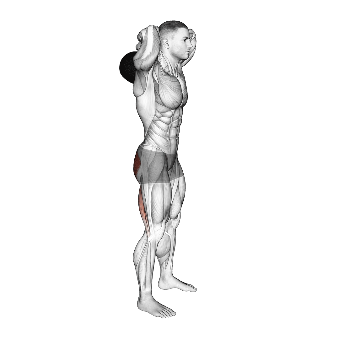گود مورنینگ کتل‌بل پشت گردن (Kettlebell Good Morning Behind Head) — حرکت همسترینگ (آموزش تصویری)