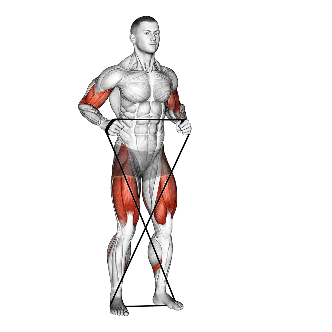 گام برداشتن جانبی با کش (Resistance Band X Lateral Walk) — حرکت باسن (آموزش تصویری)