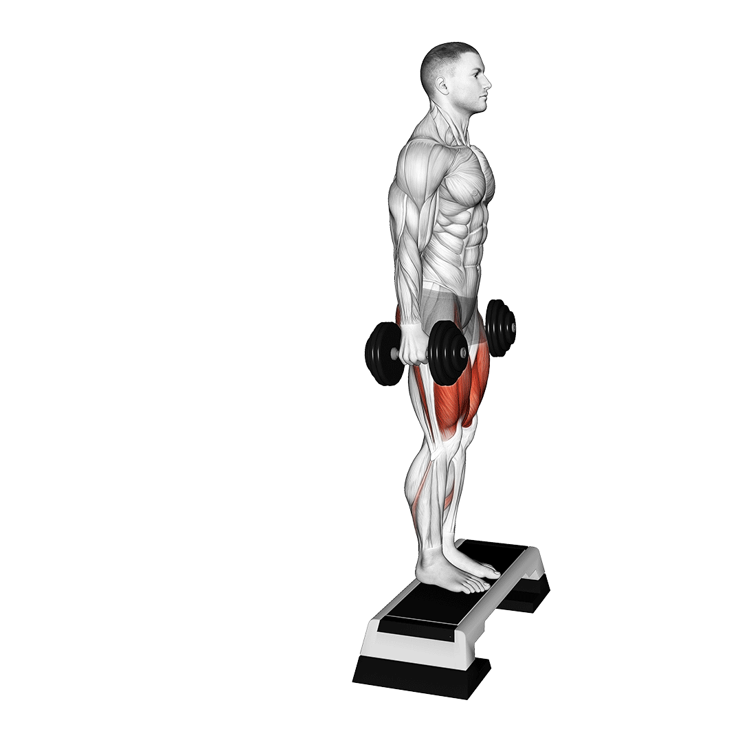 لانژ معکوس روی سکو (Reverse Deficit Lunge) — حرکت چهارسر (آموزش تصویری)