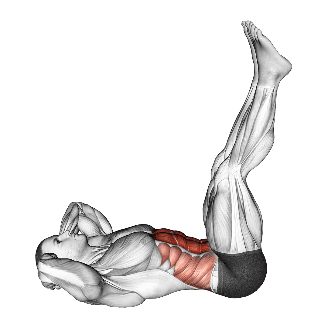 کرانچ پا صاف (Straight Leg Crunch) — حرکت شکم (آموزش تصویری)
