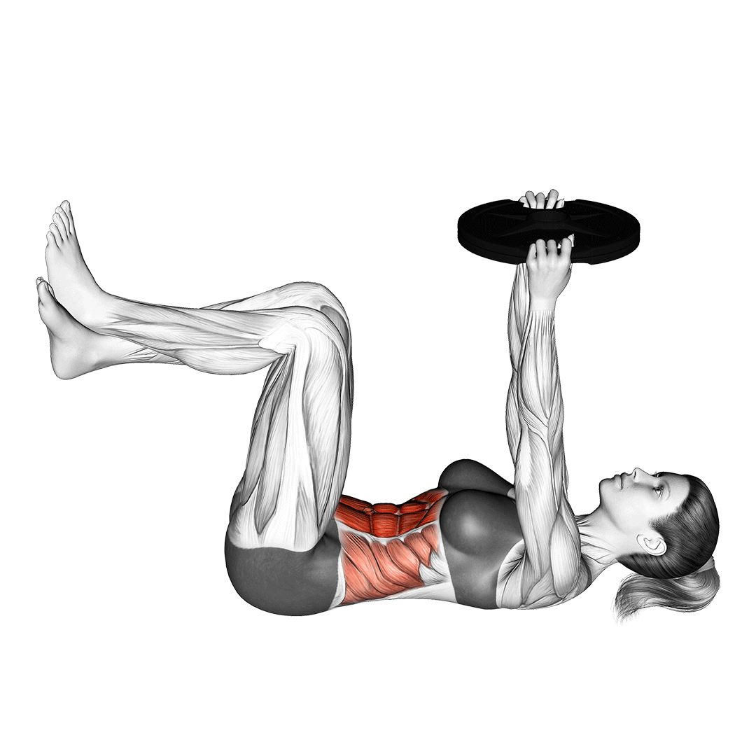 کرانچ زانو با وزنه (Weighted Knee Crunch) — حرکت شکم (آموزش تصویری)